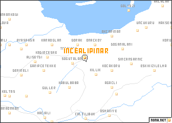 map of İncealipınar