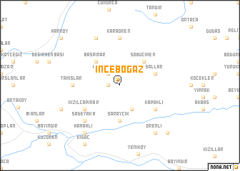 map of İnceboğaz