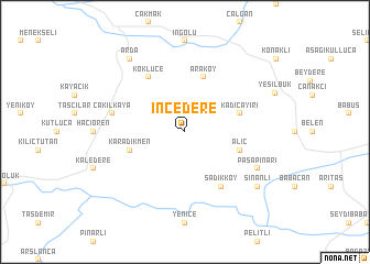 map of İncedere