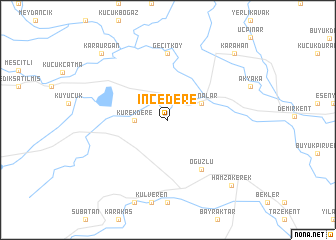 map of İncedere