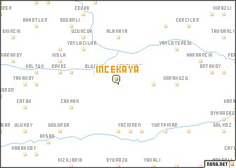 map of İncekaya