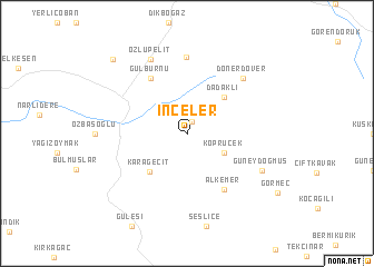 map of İnceler