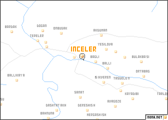 map of İnceler