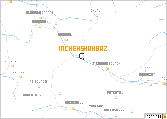 map of Īncheh Shāhbāz