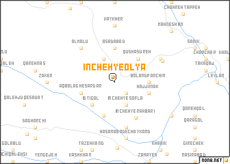 map of Īncheh-ye ‘Olyā