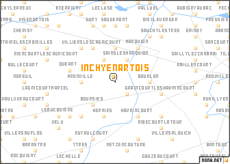 map of Inchy-en-Artois