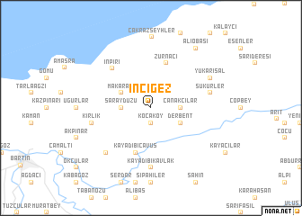 map of İnciğez