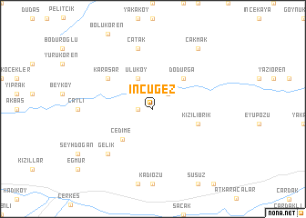 map of İncuğez