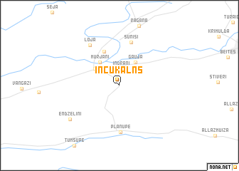 map of Inčukalns