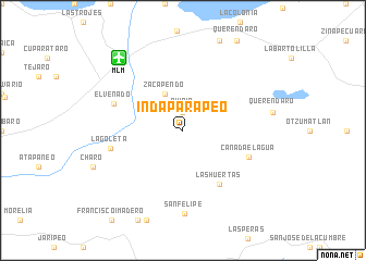 map of Indaparapeo