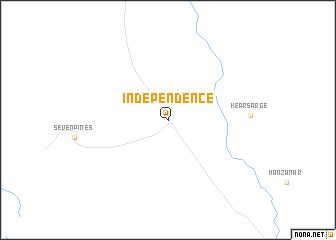 map of Independence