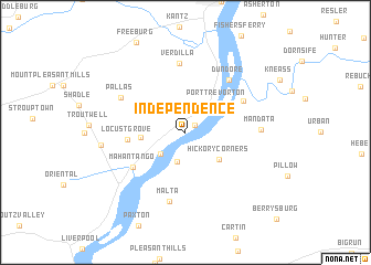 map of Independence