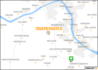 map of Independence