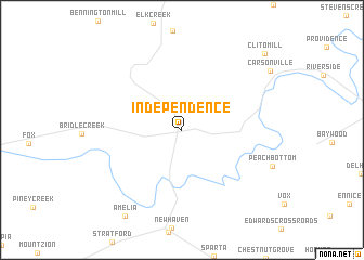 map of Independence