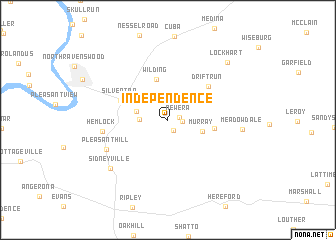 map of Independence