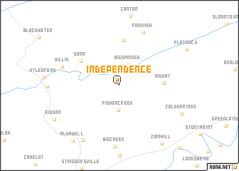 map of Independence