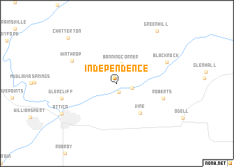 map of Independence