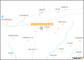 map of Independence