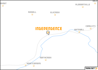 map of Independence