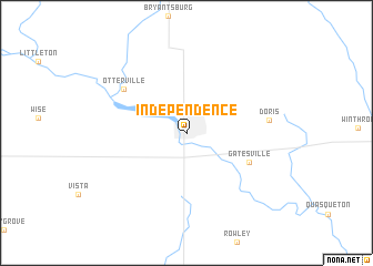 map of Independence