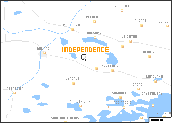 map of Independence