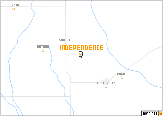 map of Independence