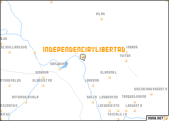 map of Independencia y Libertad