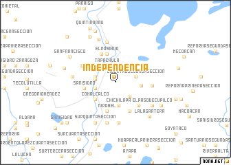 map of Independencia