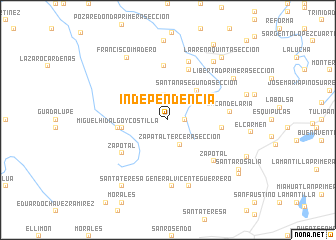 map of Independencia