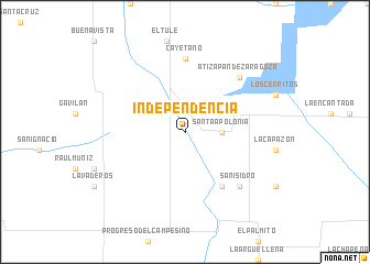 map of Independencia