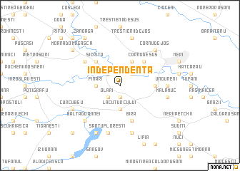 map of Independenţa