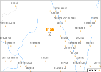map of Indé
