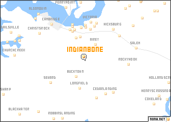 map of Indianbone