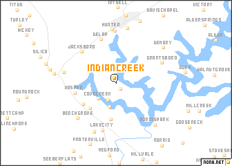 map of Indian Creek