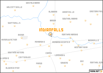 map of Indian Falls