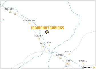 map of Indian Hot Springs