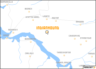 map of Indian Mound