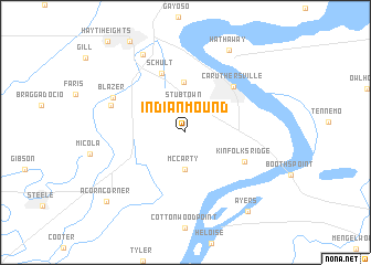 map of Indian Mound