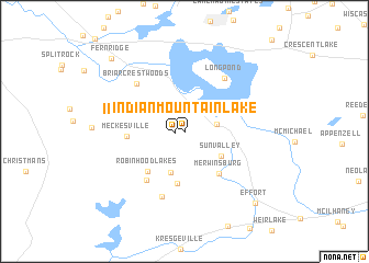 map of Indian Mountain Lake