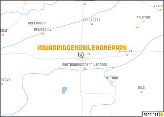 map of Indian Ridge Mobile Home Park