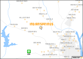 map of Indian Springs