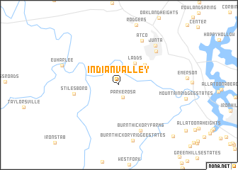 map of Indian Valley