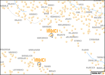 map of Indići