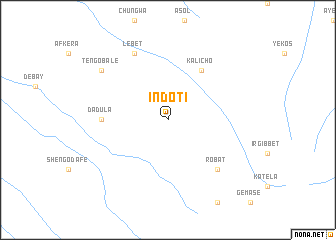 map of Indotʼī