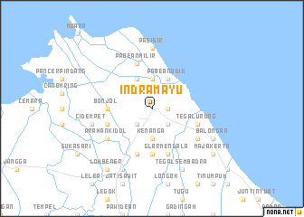 map of Indramayu