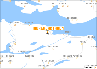 map of Indre Hjartholm