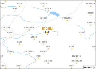 map of Induļi