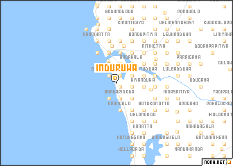 map of Induruwa