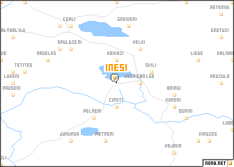 map of Ineši