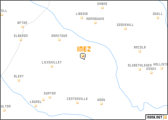 map of Inez